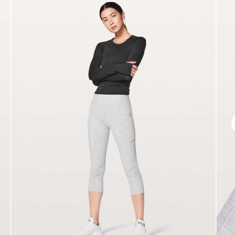 LULULEMON Speed Up Crop 21" Leggings Wee Are From Space Nimbus Battleship Sz 6